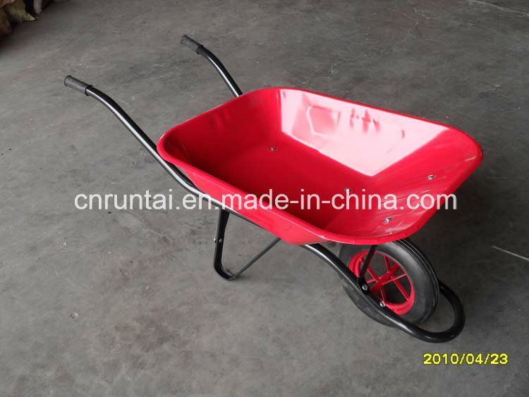Good Quality Powder Coated Tray Pneumatic Wheel Wheelbarrow (Wb6400)